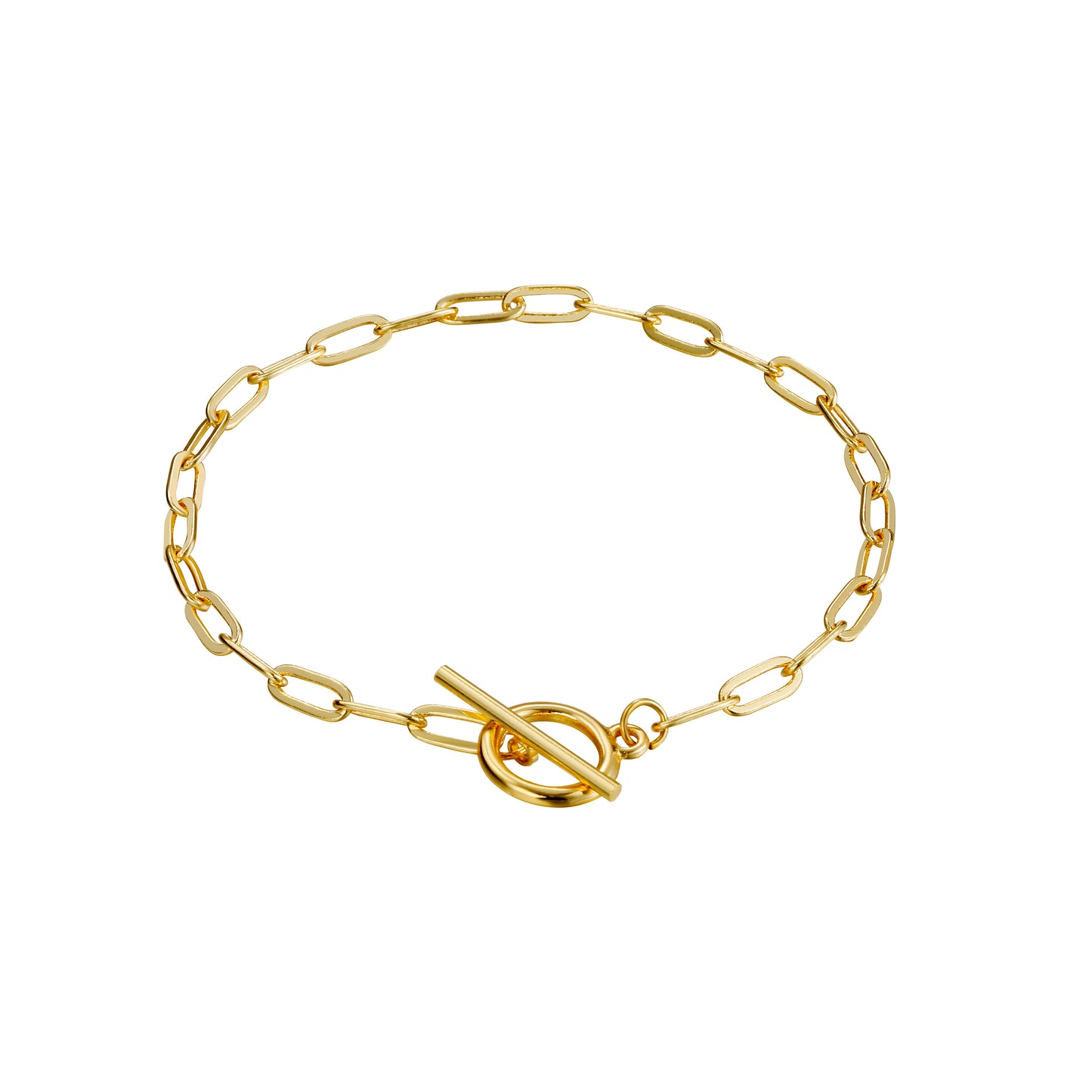 TASISO 14K Gold Plated Toggle Bracelet