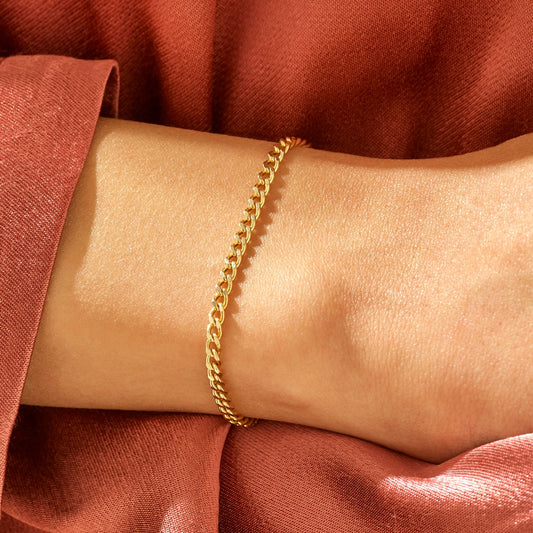 TASISO Delicate Curb Chain Bracelet for Women