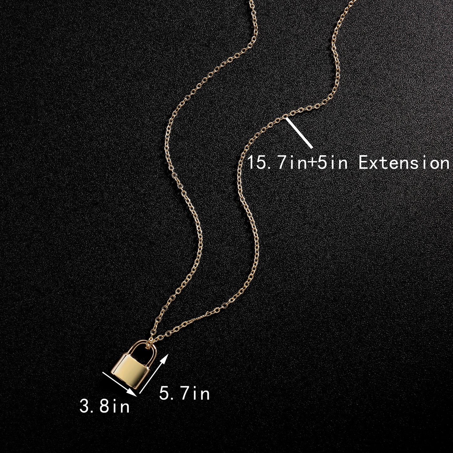 TASISO Tiny Lock Padlock Pendant Necklace